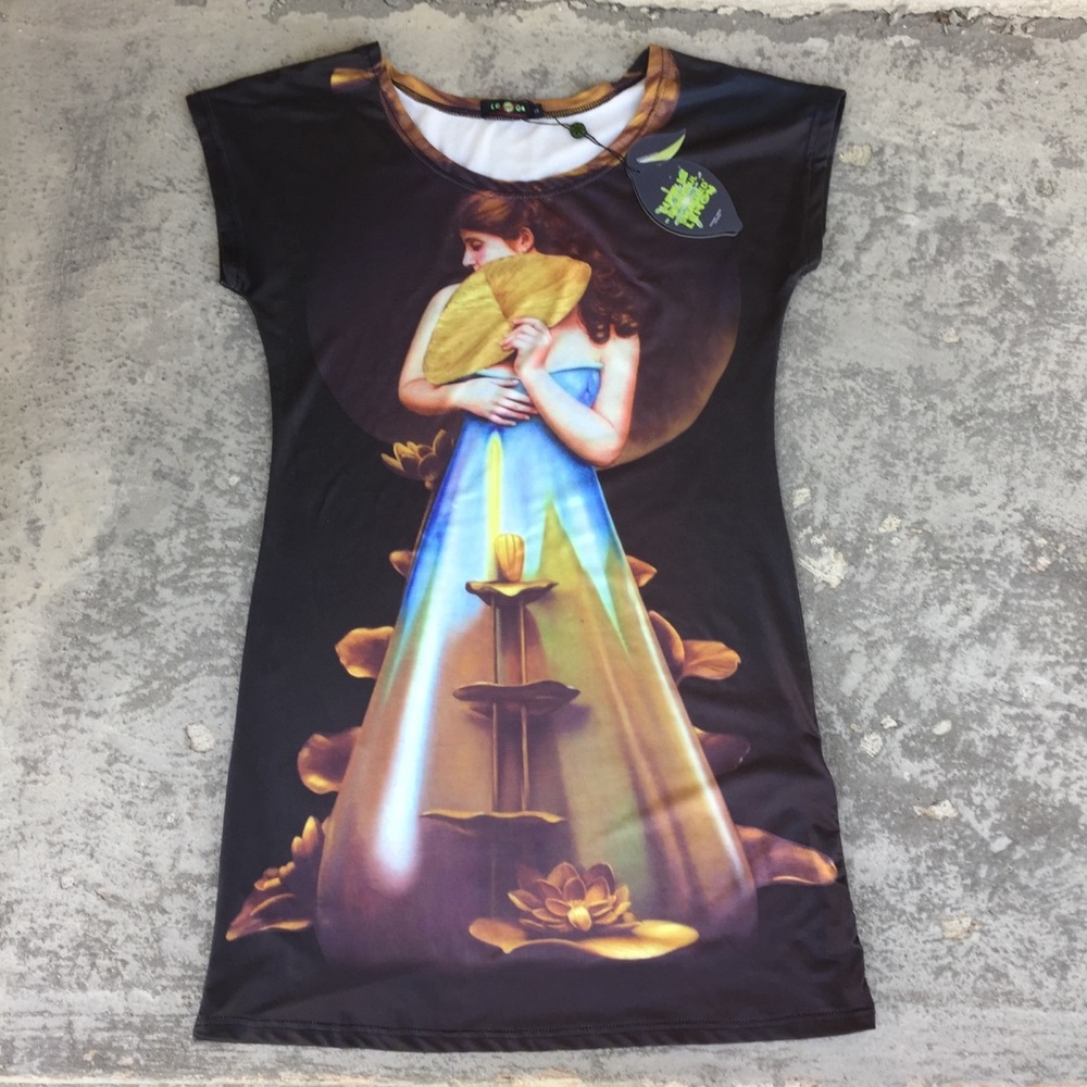 2/$16 Smashed Lemon Angel Goddess Dress/Tunic